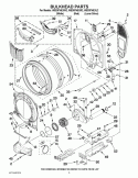 BULKHEAD PARTS Diagram and Parts List for WED97HEXR2  Whirlpool Dryer
