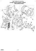 SECTION Diagram and Parts List for LEV5634AW1  Whirlpool Dryer