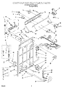 CONTROLS AND REAR PANEL Diagram and Parts List for 6LSR7244EQ0  Whirlpool Washer