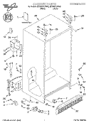 CABINET, LITERATURE Diagram and Parts List for 6ED25DQXFB02  Whirlpool Refrigerator