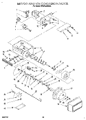 MOTOR AND ICE CONTAINER Diagram and Parts List for KSSS48QDX02  KitchenAid Refrigerator