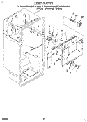 LINER Diagram and Parts List for ET25DKXBB00  Whirlpool Refrigerator