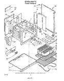 OVEN Diagram and Parts List for RF4900XLW4  Whirlpool Range
