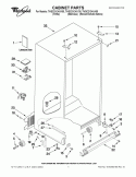 CABINET PARTS Diagram and Parts List for 7WSC21C4XA00  Whirlpool Refrigerator