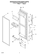 REFRIGERATOR DOOR PARTS Diagram and Parts List for CS25AFXKQ02  Crosley Refrigerator