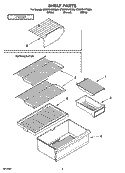 SHELF PARTS, OPTIONAL PARTS Diagram and Parts List for ET6WSKYSQ00  Whirlpool Refrigerator