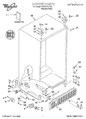 CABINET, LITERATURE Diagram and Parts List for 7GD25SFXHS00  Whirlpool Refrigerator