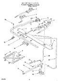 MANIFOLD Diagram and Parts List for SF3000SEN0  Whirlpool Range