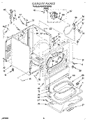 CABINET Diagram and Parts List for KGYE677BWH2  KitchenAid Dryer