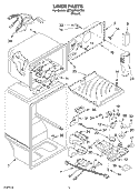 LINER Diagram and Parts List for 8ET8MTKXKT00  Whirlpool Refrigerator