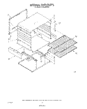 INTERNAL OVEN Diagram and Parts List for SF3040SRW0  Whirlpool Range