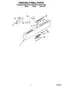 CONTROL PANEL PARTS Diagram and Parts List for KUDI01FKBL0  KitchenAid Dishwasher