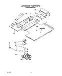 LATCH AND VENT, OPTIONAL Diagram and Parts List for KEBI100YBL1  KitchenAid Wall Oven
