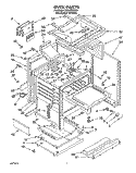 OVEN Diagram and Parts List for SF367PEYQ5  Whirlpool Range
