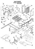 UNIT PARTS Diagram and Parts List for 7GS6SHEXMS02  Whirlpool Refrigerator