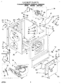 CABINET Diagram and Parts List for CGE2991AG1  Whirlpool Dryer