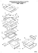 REFRIGERATOR SHELF Diagram and Parts List for KSRS27QAAL11  KitchenAid Refrigerator