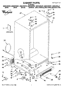 CABINET PARTS Diagram and Parts List for GS6NVEXSB01  Whirlpool Refrigerator