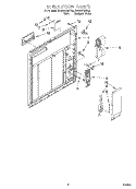 INNER DOOR Diagram and Parts List for DU920QWDQ6  Whirlpool Dishwasher