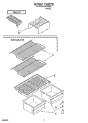 SHELF PARTS, OPTIONAL PARTS Diagram and Parts List for IKT141302  Inglis Refrigerator