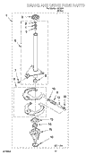 BRAKE AND DRIVE TUBE PARTS Diagram and Parts List for IJ43001  Inglis Washer