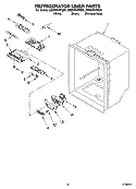 REFRIGERATOR LINER PARTS Diagram and Parts List for GB9SHDXPS00  Whirlpool Refrigerator