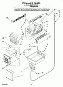 ICEMAKER PARTS, OPTIONAL PARTS Diagram and Parts List for GB2SHDXTD00  Whirlpool Refrigerator