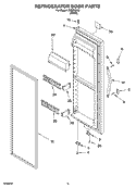 REFRIGERATOR DOOR PARTS Diagram and Parts List for IKS203303  Inglis Refrigerator
