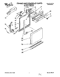 FRAME AND CONSOLE Diagram and Parts List for DU8960XB0  Whirlpool Dishwasher