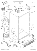 CABINET, LITERATURE Diagram and Parts List for 6ED20TKXGW02  Whirlpool Refrigerator
