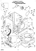 CABINET Diagram and Parts List for LGC7646DZ0  Whirlpool Dryer