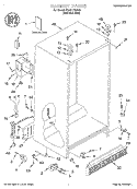 CABINET, LITERATURE Diagram and Parts List for 3XART735G00  Whirlpool Refrigerator