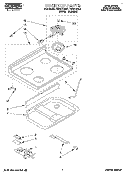 COOKTOP Diagram and Parts List for FES310BL1  Roper Range