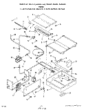 BROILER AND OVEN BURNER Diagram and Parts List for F8958W0  Roper Range
