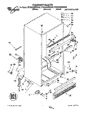 CABINET Diagram and Parts List for ET25DQRBW00  Whirlpool Refrigerator