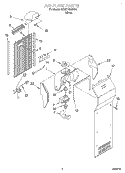 AIR FLOW Diagram and Parts List for 3XART732GW01  Whirlpool Refrigerator