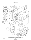 DOOR Diagram and Parts List for DU9000XR6  Whirlpool Dishwasher
