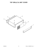 TOP GRILLE & UNIT COVER Diagram and Parts List for KSSO36FTX17  KitchenAid Refrigerator