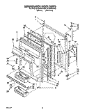REFRIGERATOR DOOR Diagram and Parts List for ET22DMXAW00  Whirlpool Refrigerator
