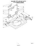 WASHER TOP AND LID Diagram and Parts List for LT5000XSW1  Whirlpool Washer Dryer Combo