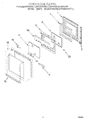 OVEN DOOR Diagram and Parts List for KEBS277DBS7  KitchenAid Wall Oven