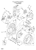 SECTION Diagram and Parts List for LEW8858HQ0  Whirlpool Dryer