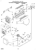 ICEMAKER, LIT/OPTIONAL Diagram and Parts List for 4ED25DQXAW00  Whirlpool Refrigerator