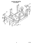 CASTER UNIT Diagram and Parts List for KPDI620T2  KitchenAid Dishwasher