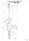 BRAKE AND DRIVE TUBE Diagram and Parts List for LSR6233DN0  Whirlpool Washer