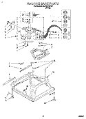 MACHINE BASE Diagram and Parts List for 6LBR5132BW1  Whirlpool Washer