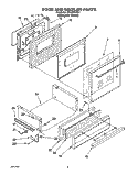 DOOR AND BROILER Diagram and Parts List for SF310PEYQ2  Whirlpool Range