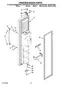 FREEZER DOOR PARTS Diagram and Parts List for KSRG22FTBL01  KitchenAid Refrigerator