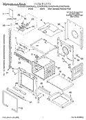 OVEN, LITERATURE Diagram and Parts List for KEBS278DBL9  KitchenAid Wall Oven