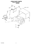 OVEN CAVITY PARTS Diagram and Parts List for KCMS2055SSS1  KitchenAid Microwave